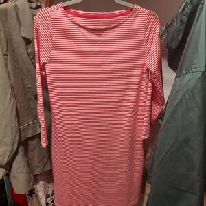 Vineyard Vines Sandkaty Red and White Striped Dress